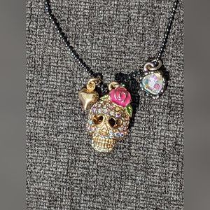 Betsey Johnson Sugar Skull Necklace